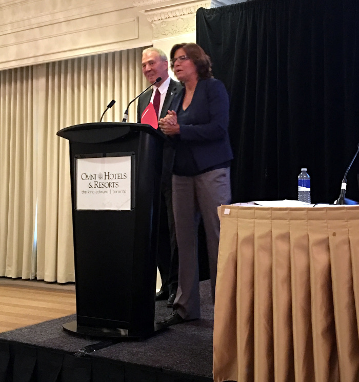 LaBarge Weinstein's Debbie Weinstein introduces Marijuana Regulation Conference: Policy and Business Considerations' keynote speaker MP Bill Blair, the government liaison for the task force that will be tasked with studying and making recommendations on the process for legalization of marijuana in Canada 