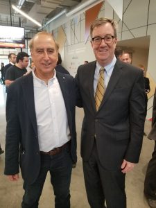 Eli Fathi, CEO of MindBrdige Ai with Ottawa Mayor Jim Watson